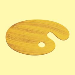 ISOMARS WOODEN OIL PALLATE 7x1 YELLOW MEDIUM